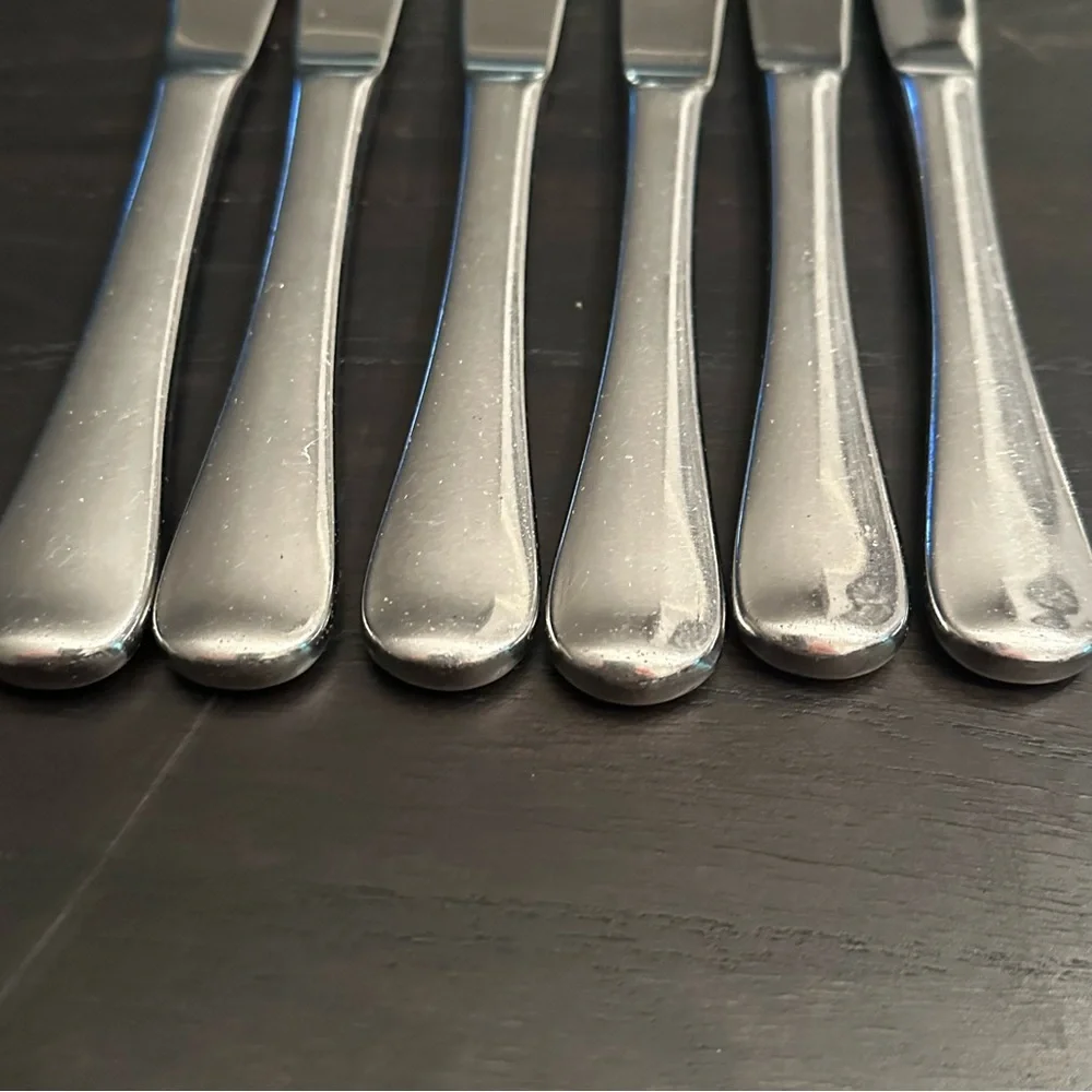 Dansk ESCAPADE Stainless Flatware 6 Dinner Knives 9”